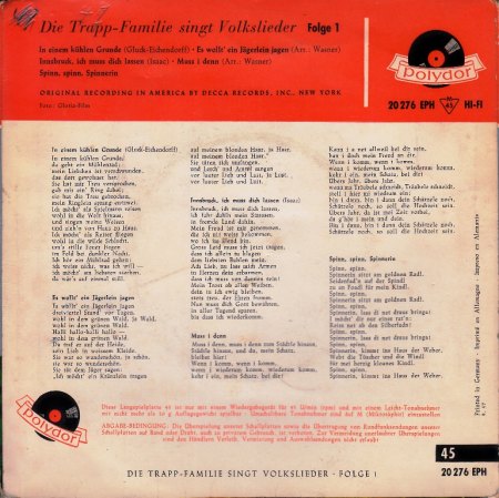 TRAPP FAMILIE-EP - Polydor 20 276 - CV RS -.jpg