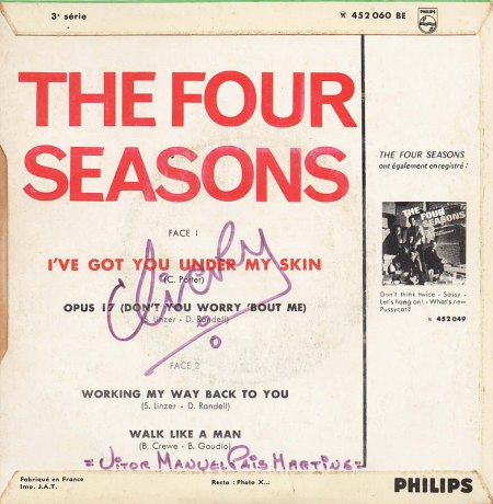 The Four Seasons - I've Got You Under My Skin (EP 1966) - BACK.jpg