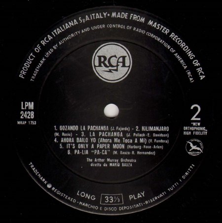 Murray, Arthur - Music for dancing LP nur Cover &amp; Label .JPG