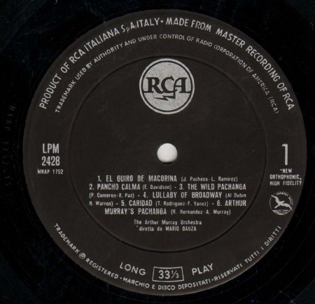 Murray, Arthur - Music for dancing LP nur Cover &amp; Label  (2).JPG