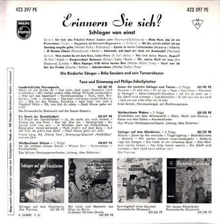 RIXDORFER SÄNGER-EP - Erinnern Sie sich - CV RS -.jpg