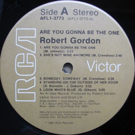 Gordon, Robert - Are you gonne be the one.jpeg