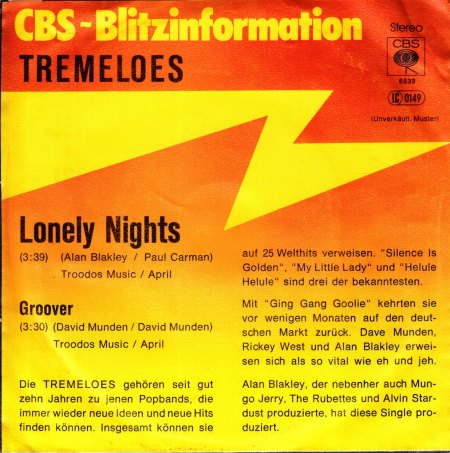 TREMELOES - Lonely Nights - CV RS -.jpg