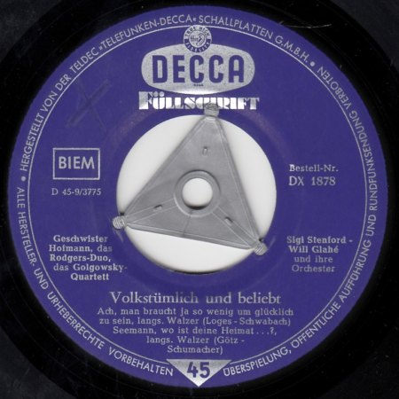 GESCHWISTER HOFMANN-EP - Voljkstümlich und beliebt (blaue Decca) -A-.jpg
