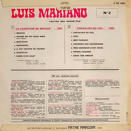 Luis Mariano - Toutes Ses Operettes N°2 -  Tras.jpg