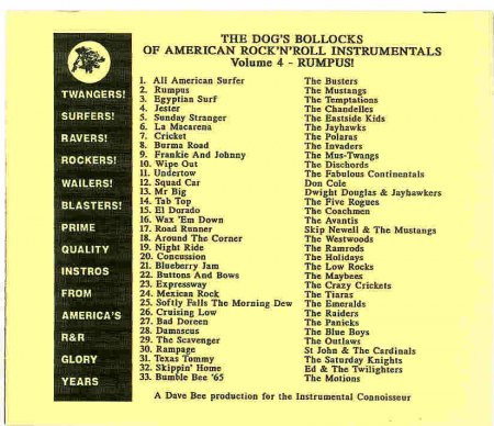 Dog's Bullocks of American R&amp;B Instrumentals Vol 4 - Rumpus .jpg