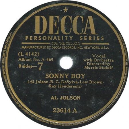 Jolson, Al - Decca 23614 A.jpg
