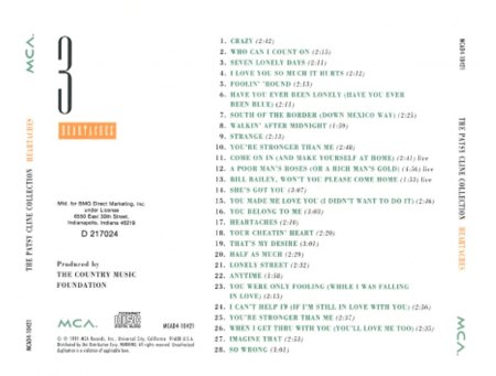 Patsy Cline Collection - Heartaches - Back.jpg