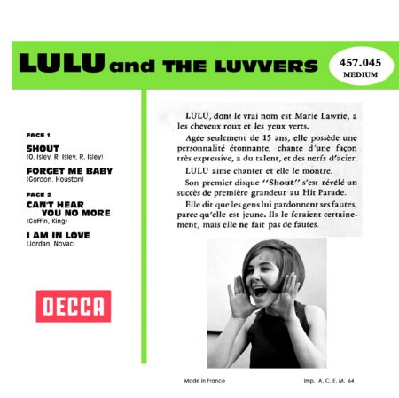 Lulu &amp; The Luvvers POCHETTE B.jpg