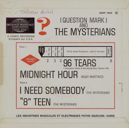 Question Mark &amp; the Mysterians - 96 tears EP (3).jpg