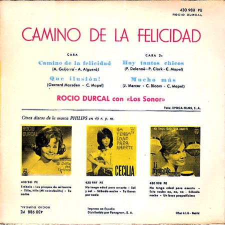 Rocio Durcal con Los Sonor - Que ilusión -Tras.jpg