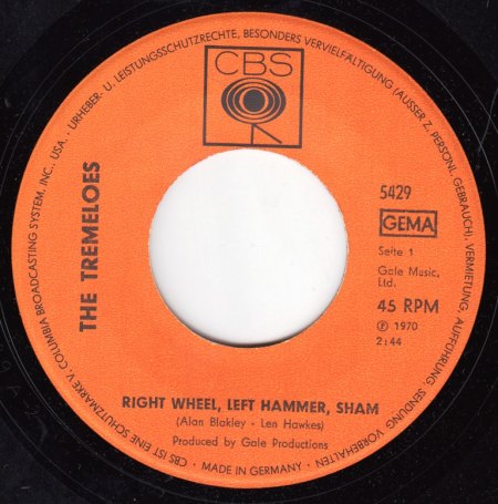 TREMELOES - Right Wheel, Left Hammer, Sham -A-.jpg