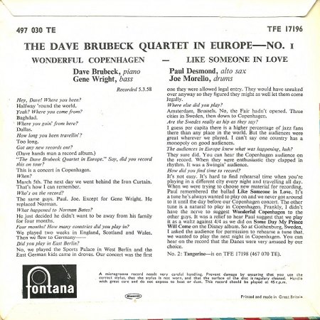 DAVE BRUBECK QUARTET