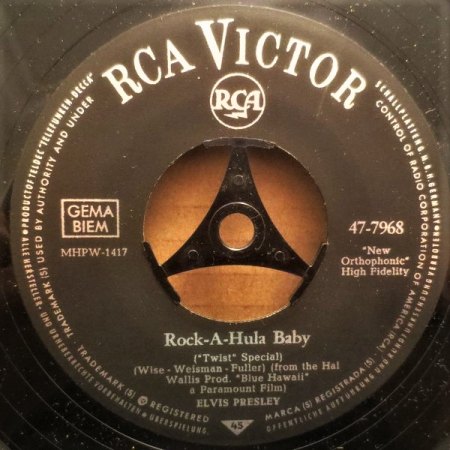 RCA 47-7968 Elvis - Rock-A-Hula Baby