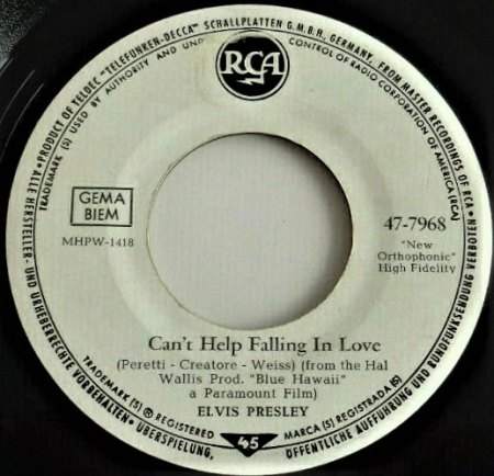 RCA 47-7968 Elvis - Rock-A-Hula Baby