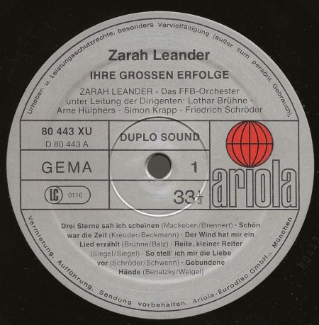 ZARAH LEANDER