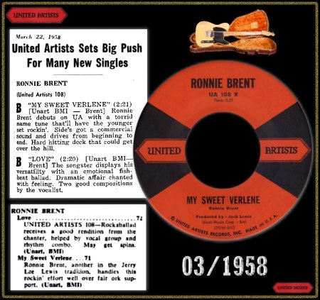 RONNIE BRENT - MY SWEET VERLINE