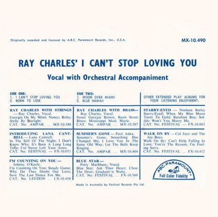 RAY CHARLES - EP's