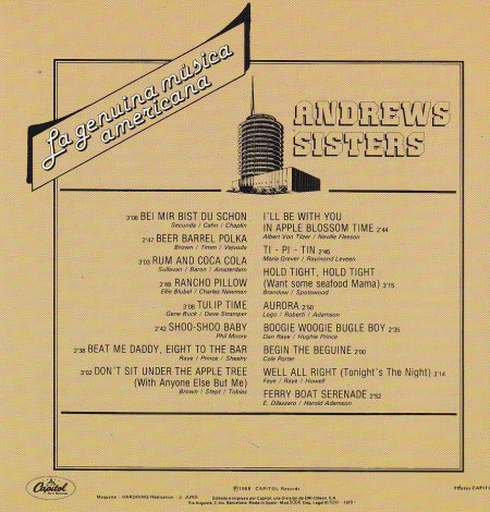 ANDREWS SISTERS