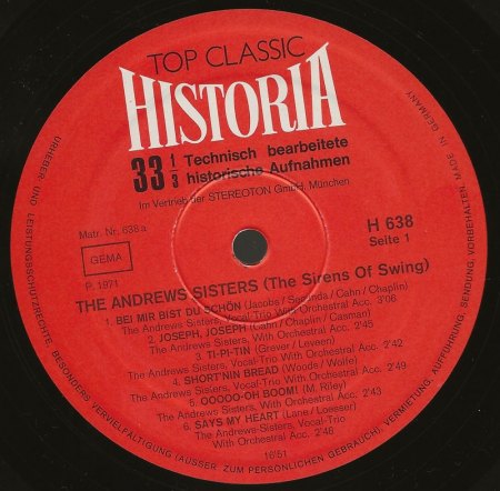 ANDREWS SISTERS