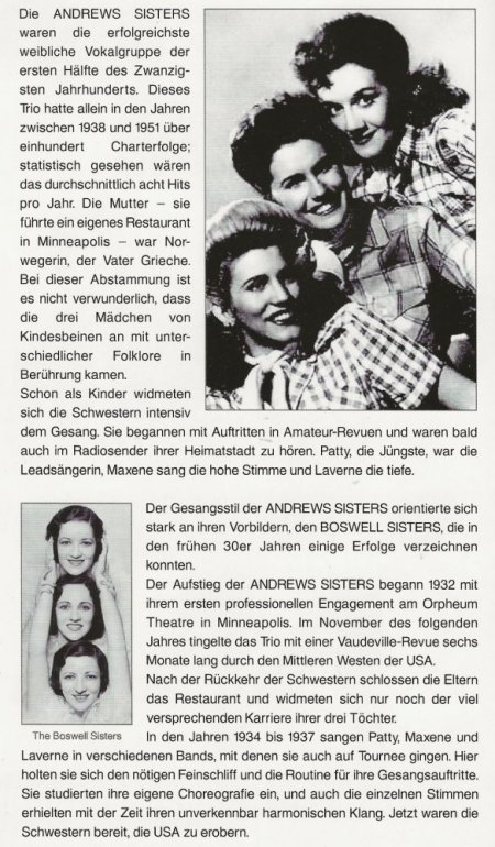 ANDREWS SISTERS