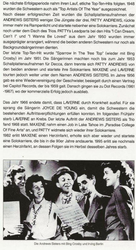 ANDREWS SISTERS