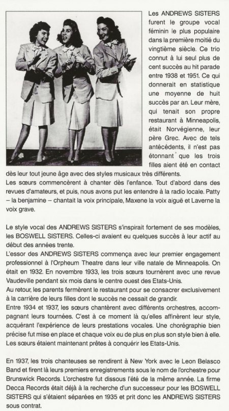 ANDREWS SISTERS