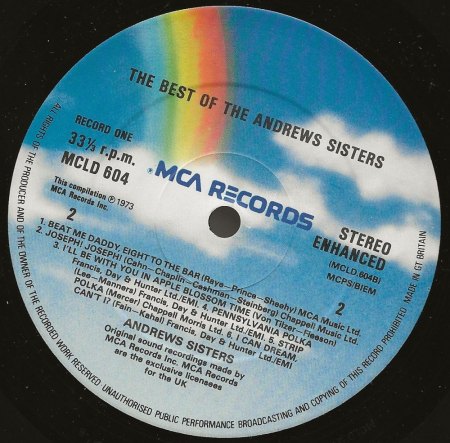 ANDREWS SISTERS