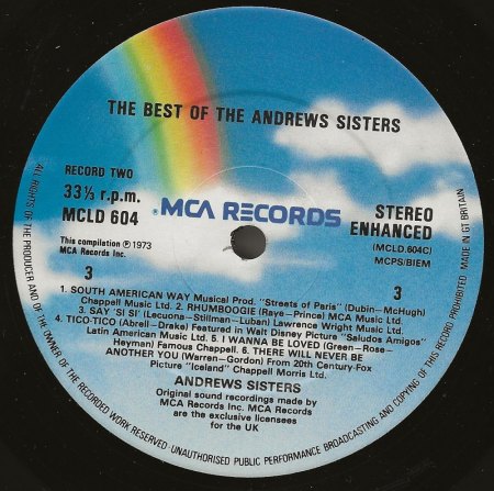ANDREWS SISTERS