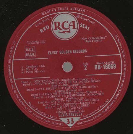 ELVIS - Golden Records Vol.1 - LPM 1707 plus