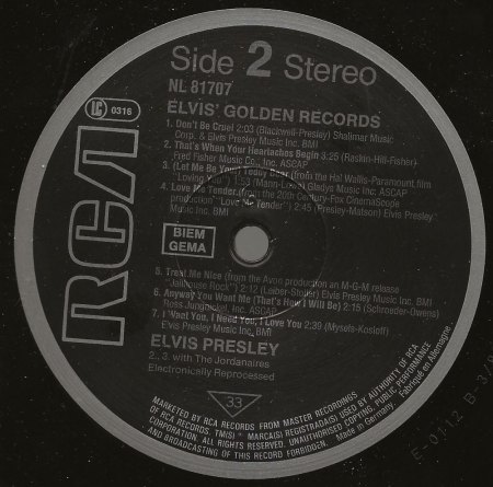 ELVIS - Golden Records Vol.1 - LPM 1707 plus