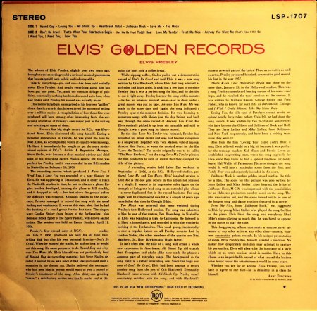 ELVIS - Golden Records Vol.1 - LPM 1707 plus
