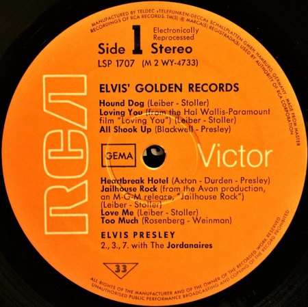 ELVIS - Golden Records Vol.1 - LPM 1707 plus