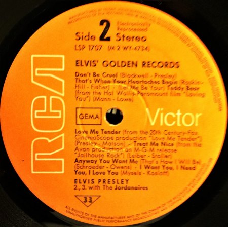 ELVIS - Golden Records Vol.1 - LPM 1707 plus