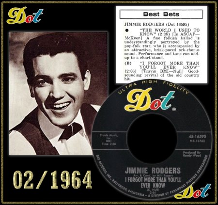 JIMMIE RODGERS - I FORGOT MORE THAN YOU'LL EVER KNOW