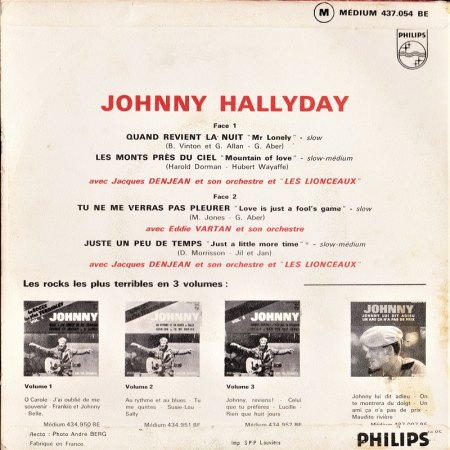 JOHNNY HALLYDAY - französische und deutsche VÖ