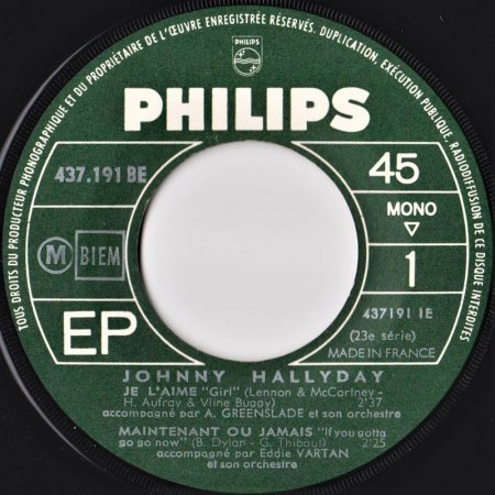 JOHNNY HALLYDAY - französische und deutsche VÖ