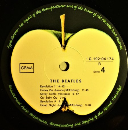 BEATLES - White Album Deutsche Apple Varianten