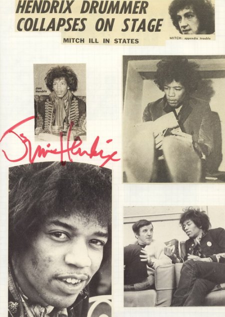 JIMI HENDRIX - Autogramme
