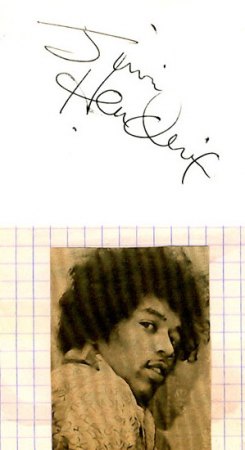JIMI HENDRIX - Autogramme