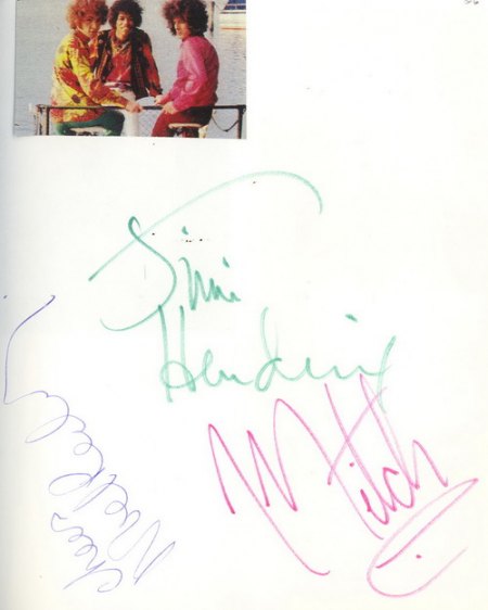 JIMI HENDRIX - Autogramme
