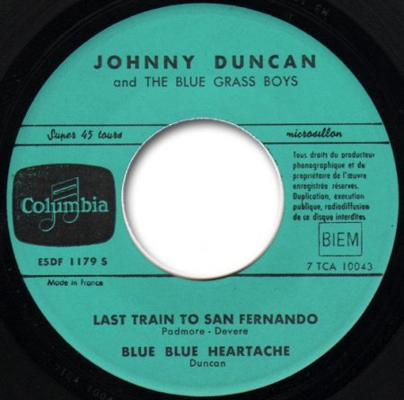 JOHNNY DUNCAN & The Bluegrass Boys - Skiffle Music