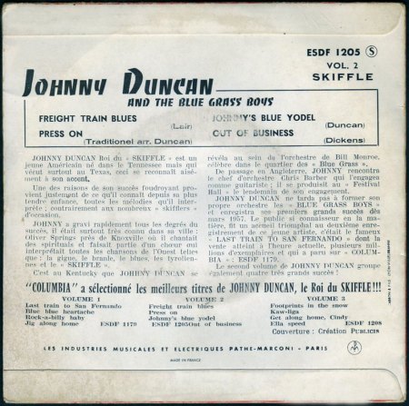 JOHNNY DUNCAN & The Bluegrass Boys - Skiffle Music
