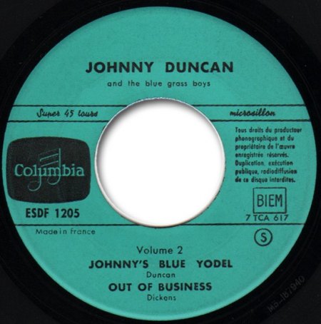 JOHNNY DUNCAN & The Bluegrass Boys - Skiffle Music