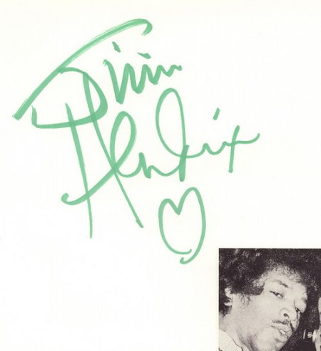 JIMI HENDRIX - Autogramme