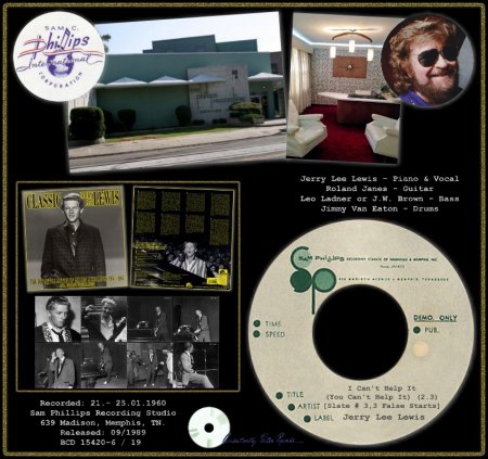 JERRY LEE LEWIS - I CAN'T HELP IT (YOU CAN'T HELP IT) (2.3) [SLATE #3 & 3 FALSE STARTS]
