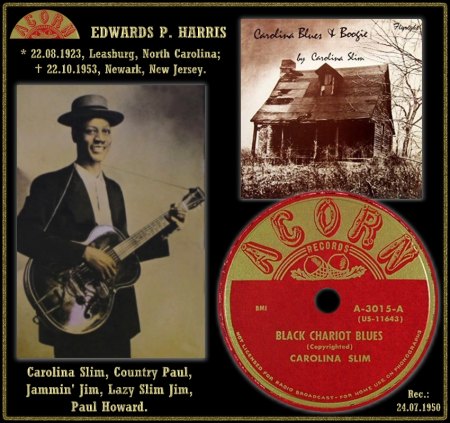 CAROLINA JIM - BLACK CHARIOT BLUES