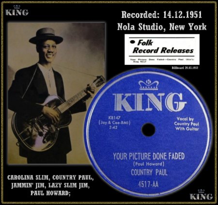 COUNTRY PAUL - YOUR PICTURE DONE FADED