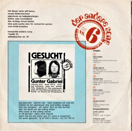 Gunter Gabriel (1942-2017)