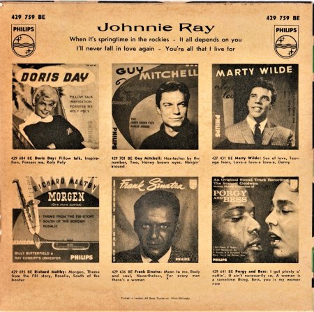 JOHNNIE RAY - Internationale EP´S